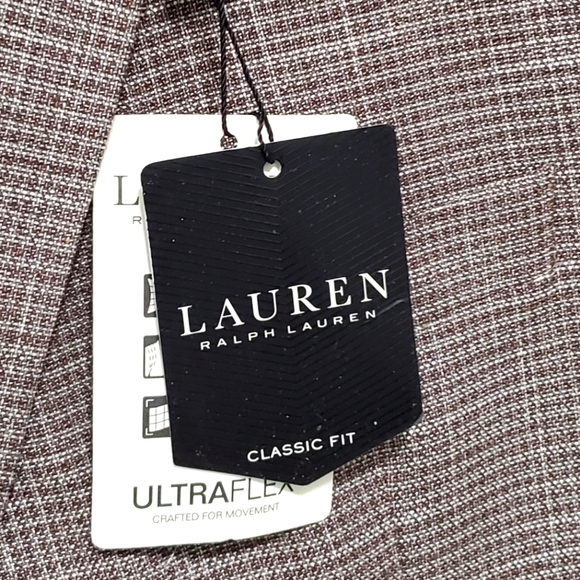 LAUREN RALPH LAUREN Brown/Cream Lexington BLAZER 46R NWT! Msrp:$295 - Picture 3 of 9